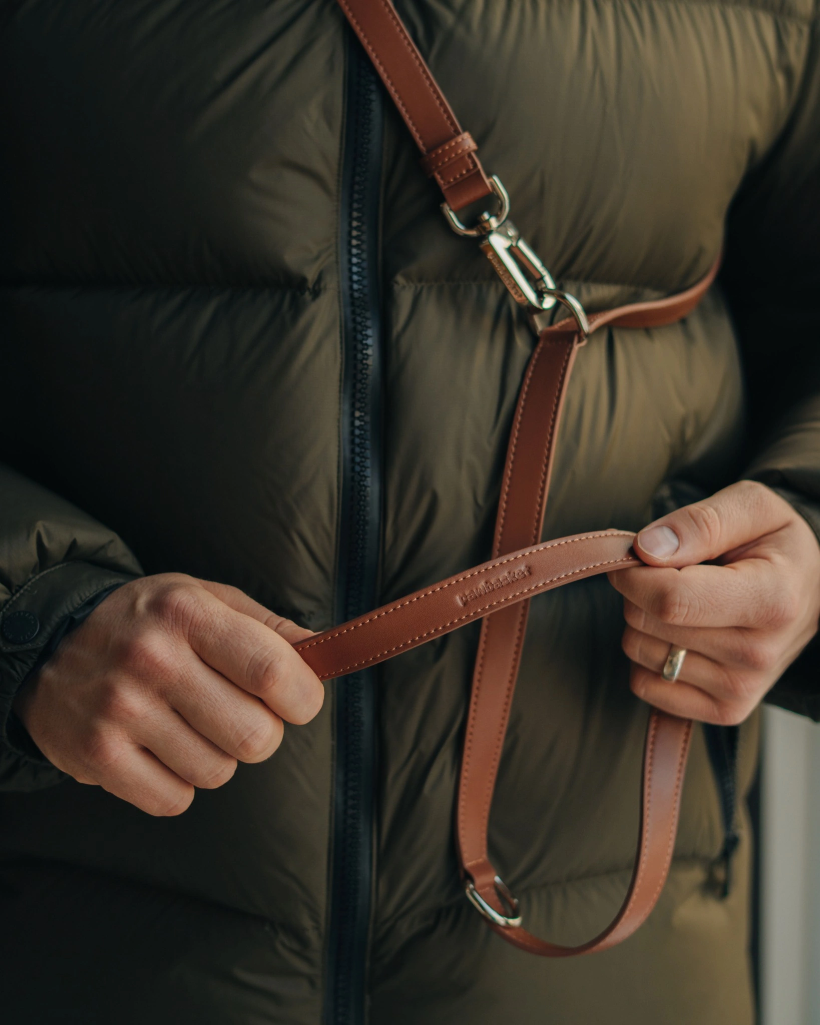 Chestnut Brown Walk Set — Microfibre Leather